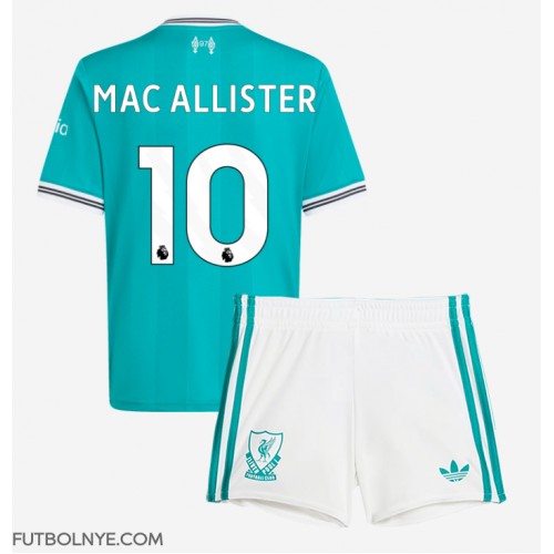 Camiseta Liverpool Alexis Mac Allister #10 Tercera Equipación para niños 2025-26 manga corta (+ pantalones cortos)